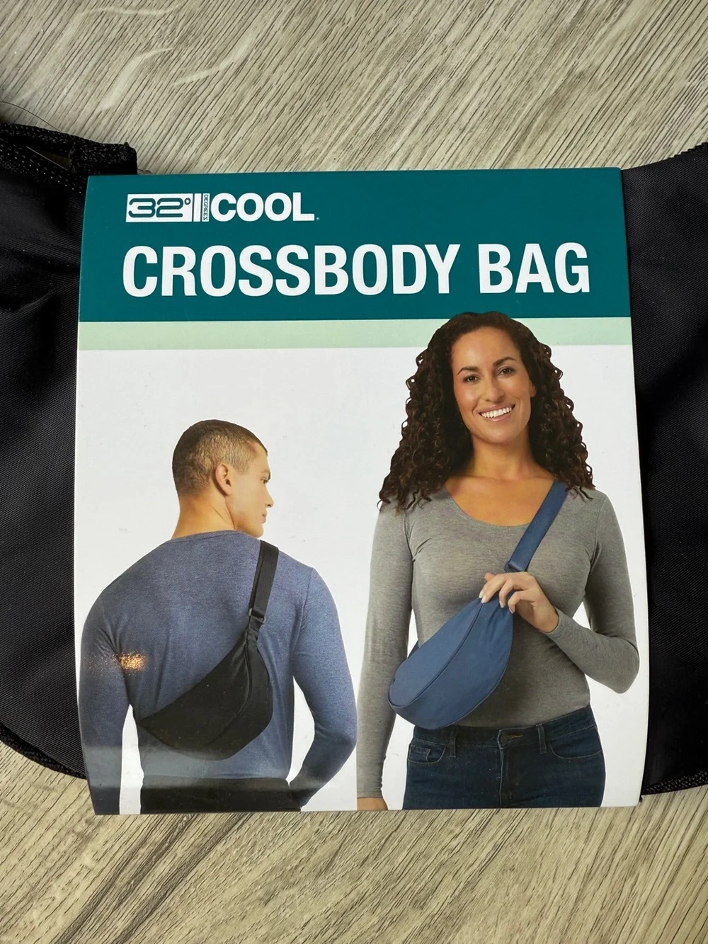 32 Degrees Unisex Crossbody Bag Black Lightweight